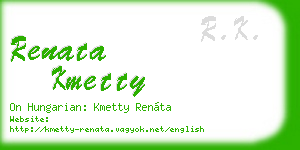 renata kmetty business card